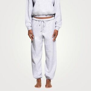 SKIMS Cotton fleece sweatpants with draw strings heather gray size S